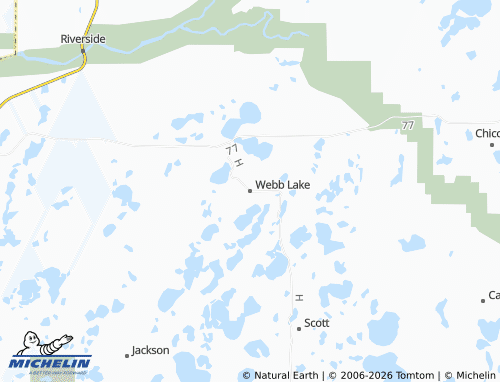 Kaart MICHELIN Webb Lake - ViaMichelin