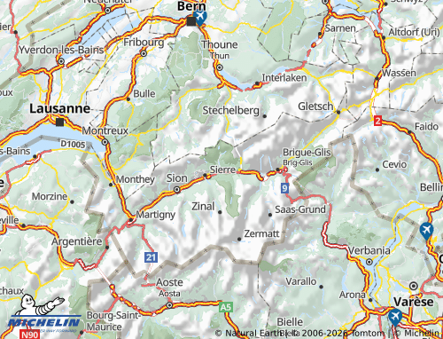 Mapa MICHELIN Leuk - ViaMichelin