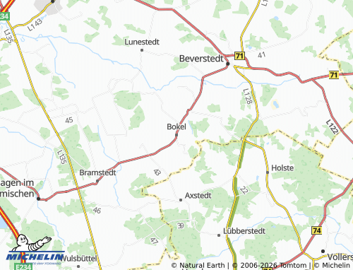 MICHELIN Bokel map - ViaMichelin