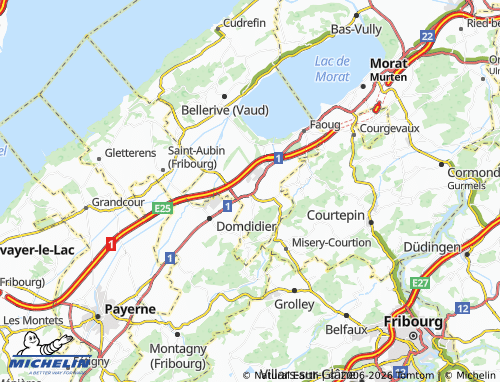 MICHELIN Avenches map - ViaMichelin