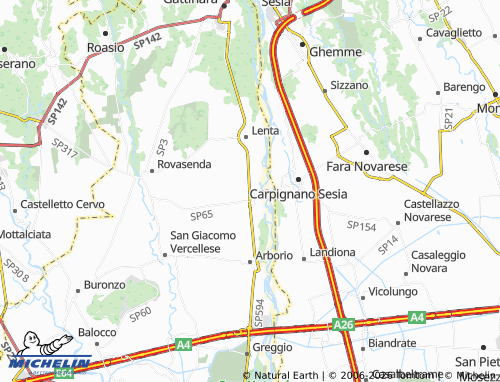 Mapa MICHELIN Ghislarengo - ViaMichelin