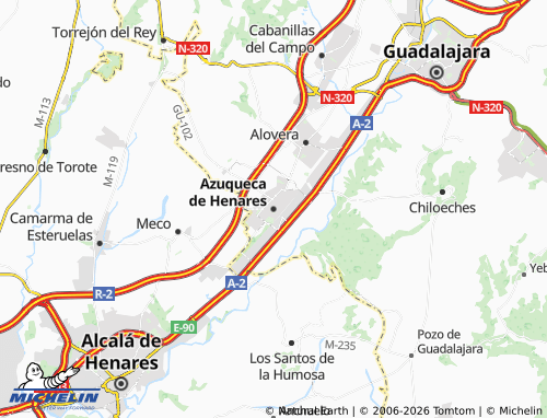 MICHELIN Azuqueca de Henares map - ViaMichelin