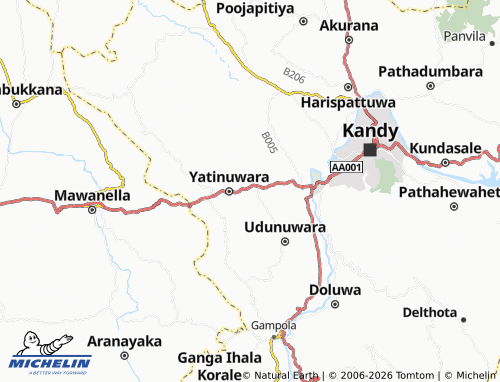 MICHELIN Pilimathalawa map - ViaMichelin