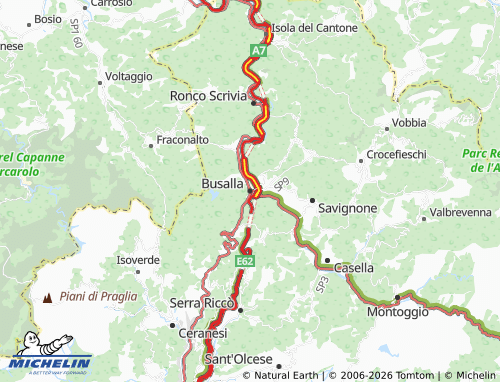 MICHELIN Busalla map - ViaMichelin