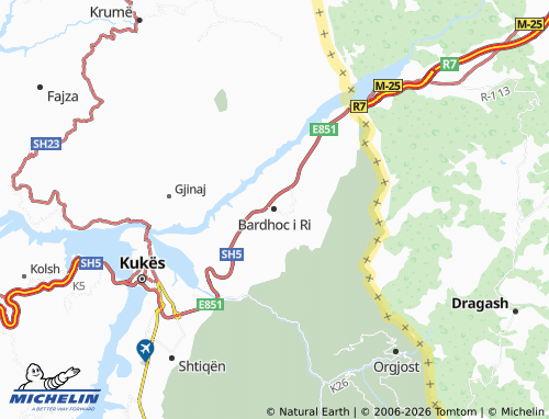 MICHELIN-Landkarte Bardhoc i Ri - ViaMichelin