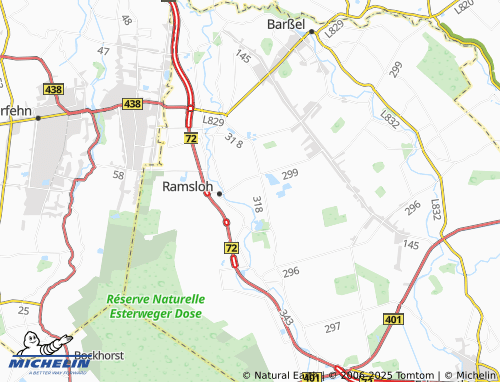 MICHELIN-Landkarte Hollenermoor - ViaMichelin