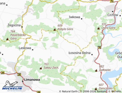 MICHELIN Krosna map - ViaMichelin