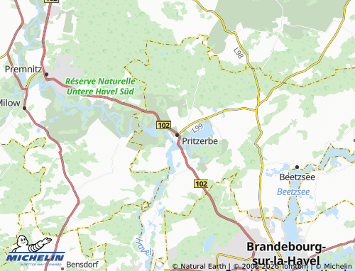 MICHELIN Pritzerbe map - ViaMichelin