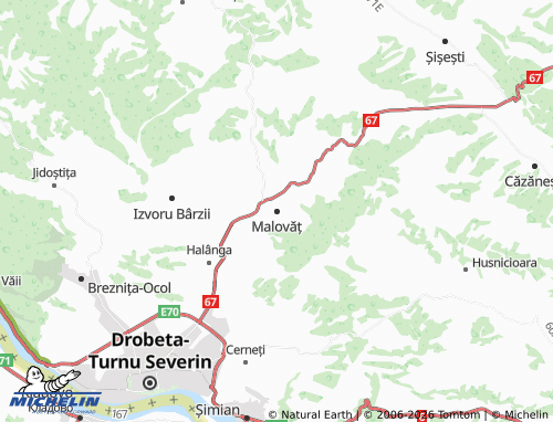 MICHELIN Malovăț map - ViaMichelin
