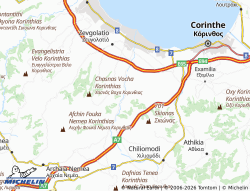 MICHELIN Veliniatika map - ViaMichelin