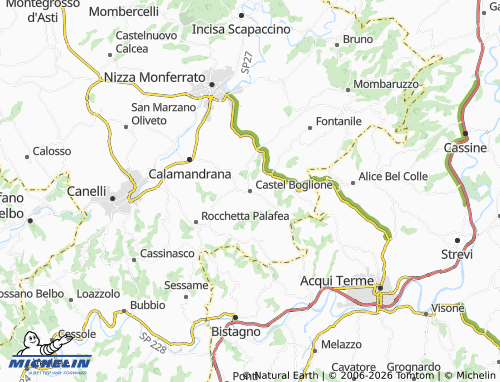 Mappa MICHELIN Castel Boglione - ViaMichelin
