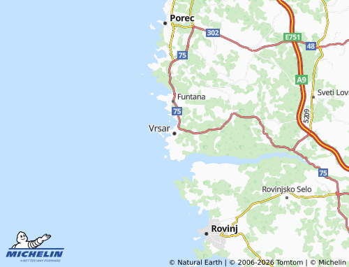 Kaart MICHELIN Vrsar - ViaMichelin