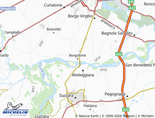 MICHELIN Borgoforte map - ViaMichelin