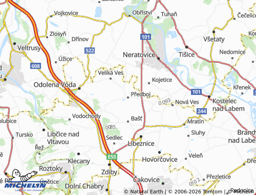 Mapa MICHELIN Předboj - ViaMichelin