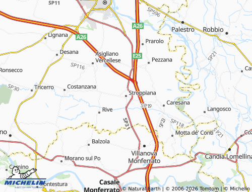 Mappa MICHELIN Stroppiana - ViaMichelin