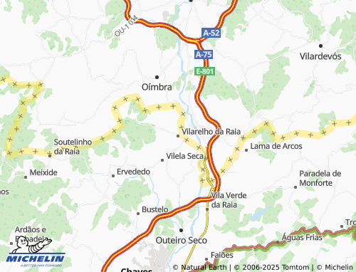 MICHELIN Vilarelho da Raia map - ViaMichelin