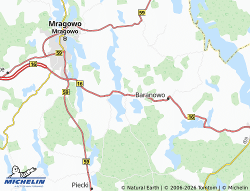 MICHELIN Kosewo map - ViaMichelin