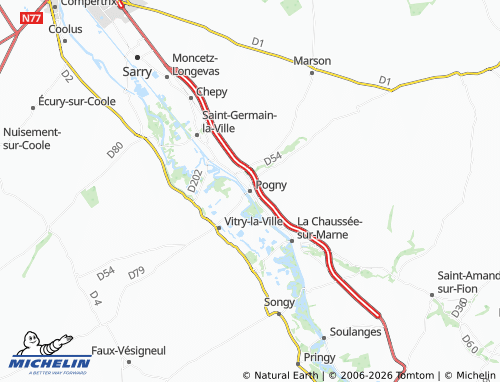 Mapa MICHELIN Pogny - ViaMichelin