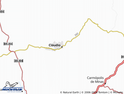 MICHELIN Cláudio map - ViaMichelin