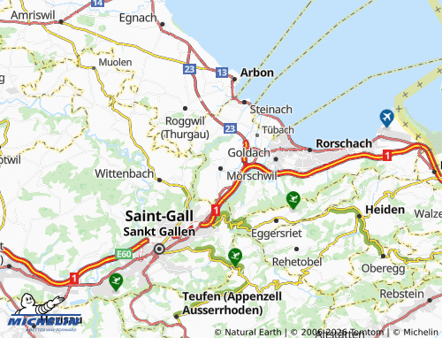 Carte MICHELIN Mörschwil - ViaMichelin