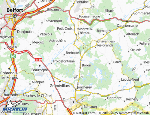 MICHELIN Grosne map - ViaMichelin