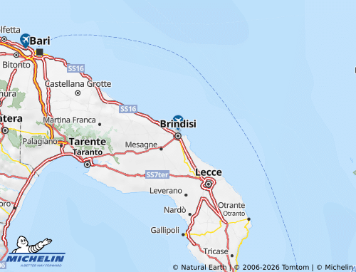Mapa MICHELIN Brindisi - ViaMichelin