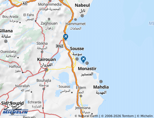 Carte MICHELIN Sousse - ViaMichelin