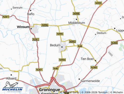 MICHELIN-Landkarte Bedum - ViaMichelin