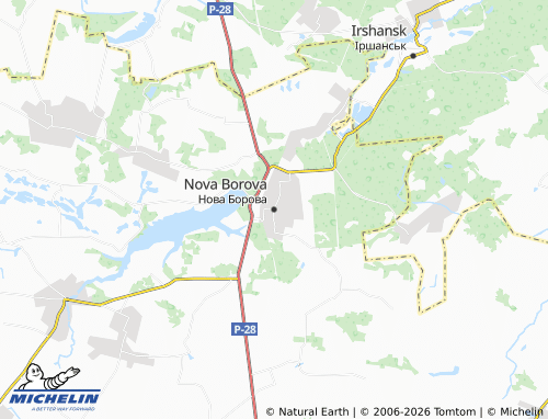 Mapa MICHELIN Nova Borova - ViaMichelin