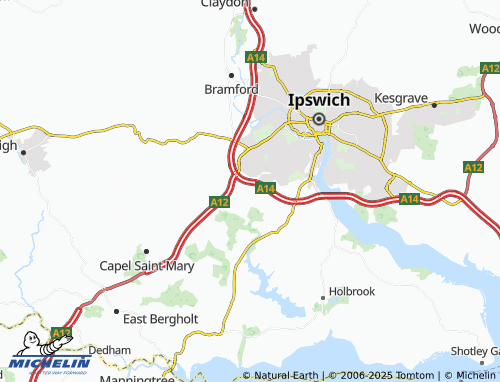 Mapa MICHELIN Belstead - ViaMichelin