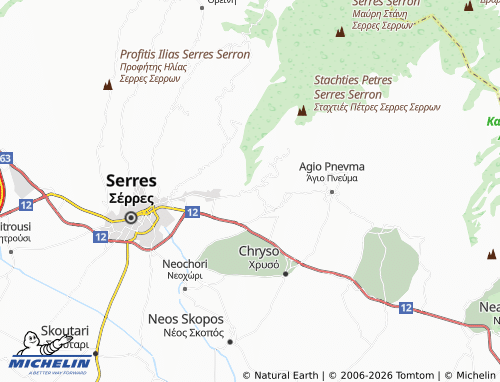 MICHELIN Oinoussa map - ViaMichelin