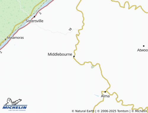 Kaart MICHELIN Middlebourne - ViaMichelin