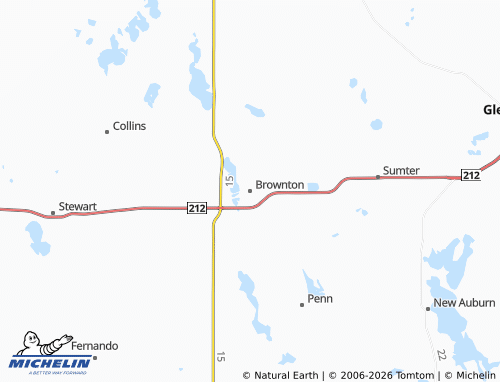 Mapa MICHELIN Brownton - ViaMichelin