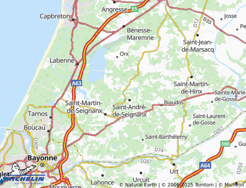 MICHELIN Betbeder map - ViaMichelin