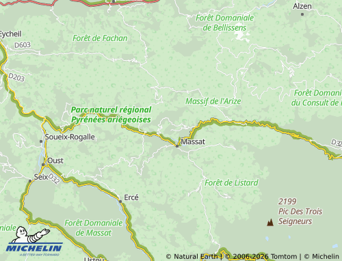 MICHELIN Boussenac map - ViaMichelin