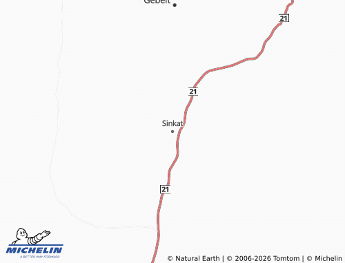 MICHELIN Sinkat map - ViaMichelin