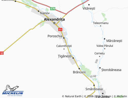 Mappa MICHELIN Calomfirești - ViaMichelin