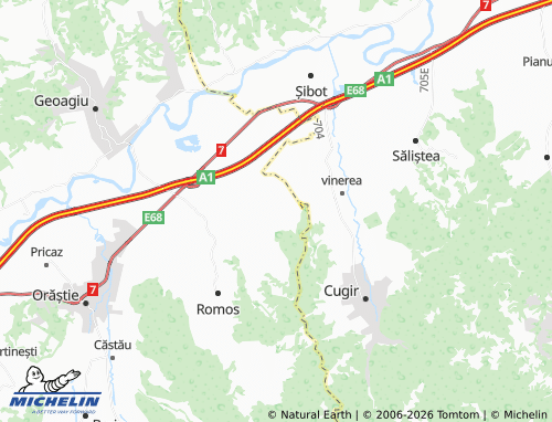 Mappa MICHELIN Pișchinți - ViaMichelin