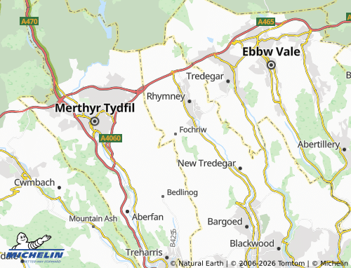 Mappa MICHELIN Fochriw - ViaMichelin
