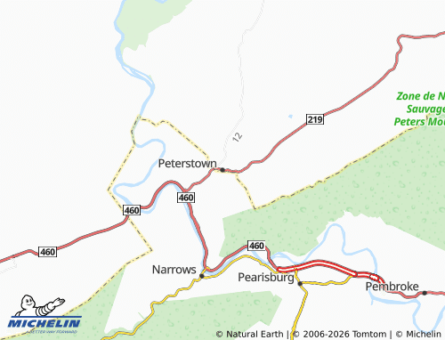 Mapa MICHELIN Peterstown - ViaMichelin