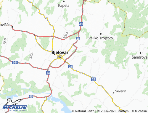Mapa MICHELIN Novoseljani - ViaMichelin