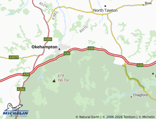 Mapa MICHELIN Belstone - ViaMichelin