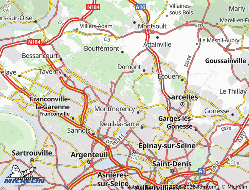 MICHELIN Andilly map - ViaMichelin