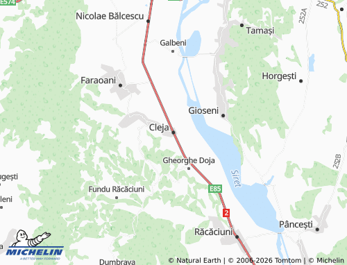 MICHELIN Cleja map - ViaMichelin