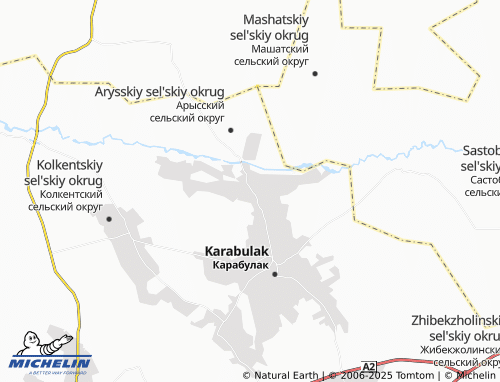 MICHELIN Nurzhankorgan map - ViaMichelin