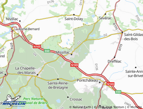 Carte MICHELIN Missillac - ViaMichelin