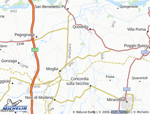 Carte MICHELIN Bondanello - ViaMichelin