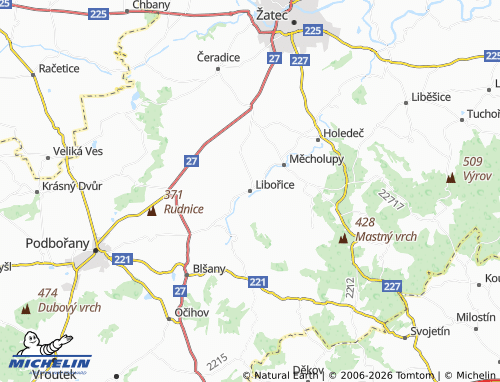 Mapa MICHELIN Libořice - ViaMichelin