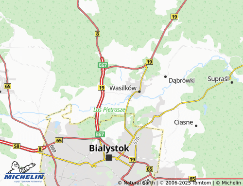 MICHELIN Zasokolcze map - ViaMichelin