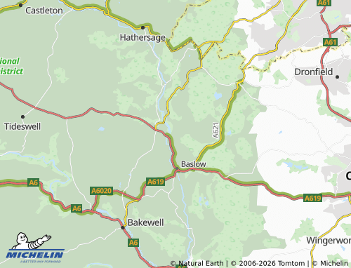 Mappa MICHELIN Curbar - ViaMichelin